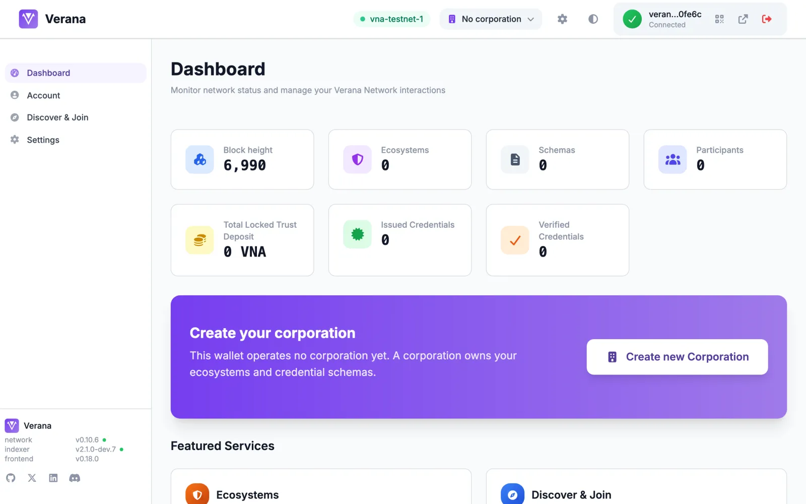 The dashboard of a connected account without a corporation